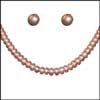 Dark Peach color Pearl Set - Click here to View more details about this Product